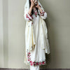 Cotton Floral Embroidered Straight Suit