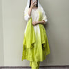 Cotton Ombré Tie-Dye Chikankari Anarkali Suit Set