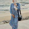 Cotton Gingham Check Cherry Embroidered Co-ord Set - Blue