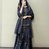 Cotton Printed Top with Skirt & Dupatta Set
