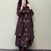 Cotton Thread Embroidered Scalloped Straight Suit Set - Brown