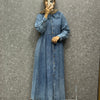 Denim Collar Gown