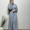 Knit Pocketed Button-Down Shirt Gown