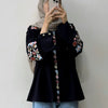 Linen Circle Embroidered Tunic Shirt