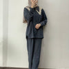 Knit Double Collar Co-ord Set