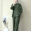 Linen Solid Shirt & Pants Co-ord Set