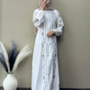 Linen Vertical Front Work Gown