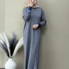 Knit Geometric Straight Cut Gown