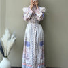 Dior Silk Printed Collar Gown