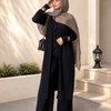 Knit Solid Longline Cardigan Co-ord Set