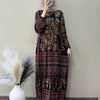 Rayon Ethnic Print Tiered Maxi Gown