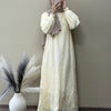 Hakoba Cotton Thread Embroidered High Neck Gown