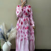 Dior Silk Heavy Pleated Printed Gown