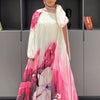 Dior Silk Heavy Pleated Printed Gown