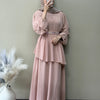 Chiffon Embellished Belt High-Low Gown