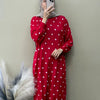 Knit Polka Dot Drop Shoulder Longline Top