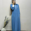 Ribbed Knit Contrast Zip Gown