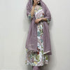 White & Mauve Anarkali