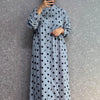 Polka dot printed gown
