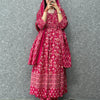 pink flaired anarkali