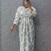 Printed white kaftan